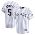 STECN C.Rockies #5 Matt Holliday Player White Limited Home Stitched Jerseys