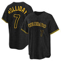 STECN C.Rockies #7 Matt Holliday Player Black Snake Skin City Home Game Stitched Jerseys