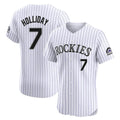 STECN C.Rockies #7 Matt Holliday Player White Limited Elite Home Stitched Jerseys