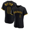 STECN C.Rockies #8 Ryan Ritter Player Black Snake Skin City Limited Elite Home Stitched Jerseys