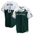STECN C.Rockies #8 Ryan Ritter Player Green City Connect Home Game Stitched Jerseys