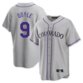 STECN C.Rockies #9 Brenton Doyle Player Gray Game Home Stitched Jerseys