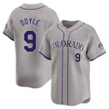 STECN C.Rockies #9 Brenton Doyle Player Gray Limited Home Stitched Jerseys