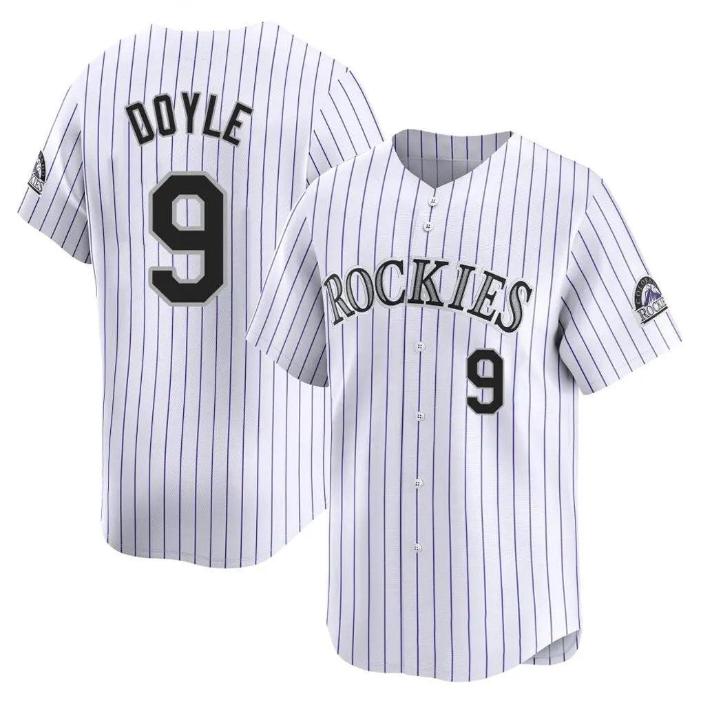 STECN C.Rockies #9 Brenton Doyle Player White Limited Home Stitched Jerseys