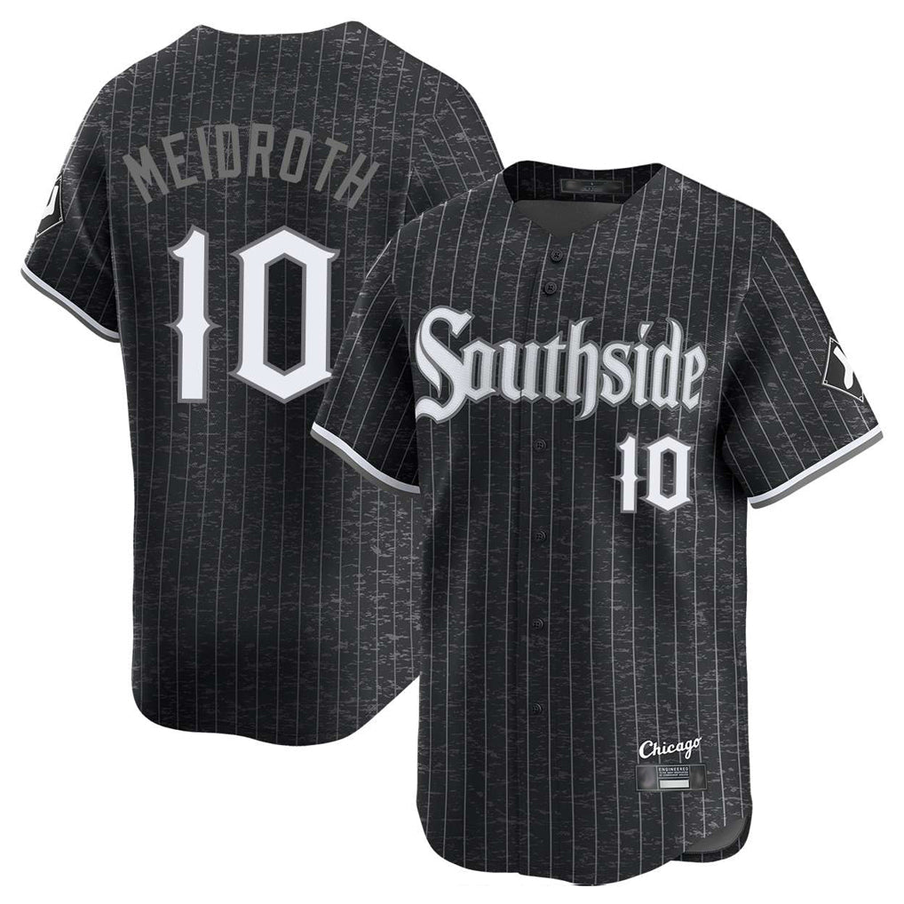 STECN C.White Sox #10 Chase Meidroth Player Black City Connect Limited Home Stitched Jerseys