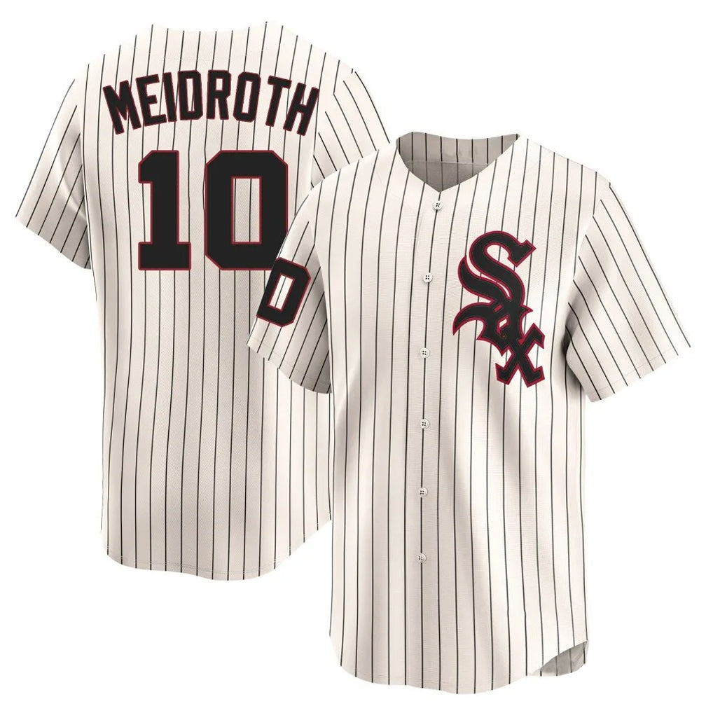 STECN C.White Sox #10 Chase Meidroth Player Cream Cooperstown Collection Limited Home Stitched Jerseys