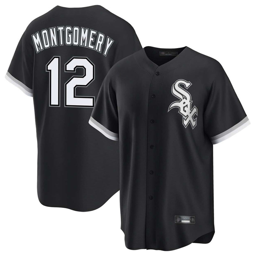 STECN C.White Sox #12 Colson Montgomery Player Black Home Game Stitched Jerseys