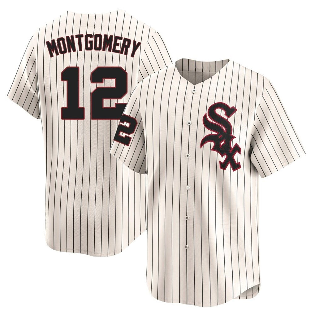 STECN C.White Sox #12 Colson Montgomery Player Cream Cooperstown Collection Limited Home Stitched Jerseys