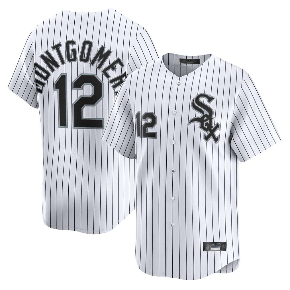 STECN C.White Sox #12 Colson Montgomery Player White Stripe Limited Home Stitched Jerseys