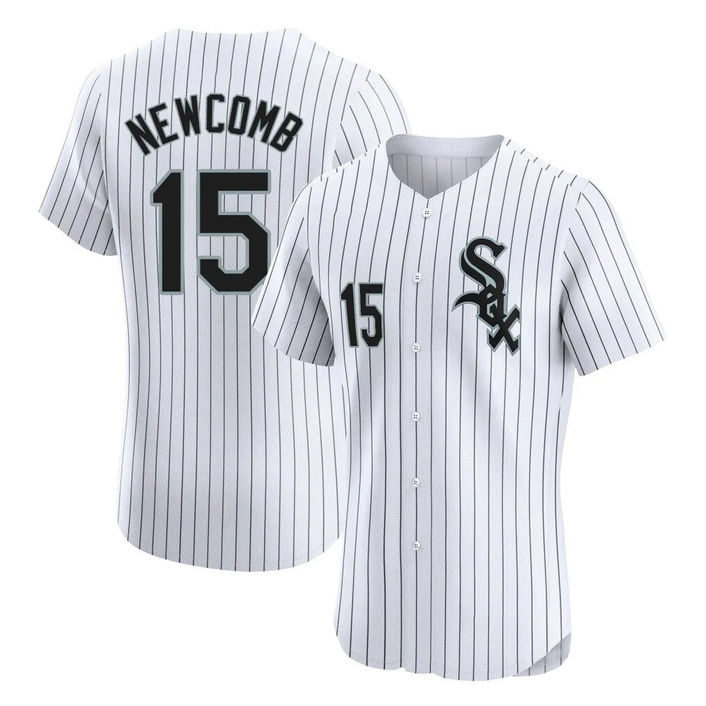 STECN C.White Sox #15 Sean Newcomb Player White Stripe Limited Elite Home Stitched Jerseys