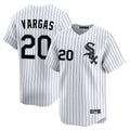 STECN C.White Sox #20 Miguel Vargas Player White Stripe Limited Home Stitched Jerseys