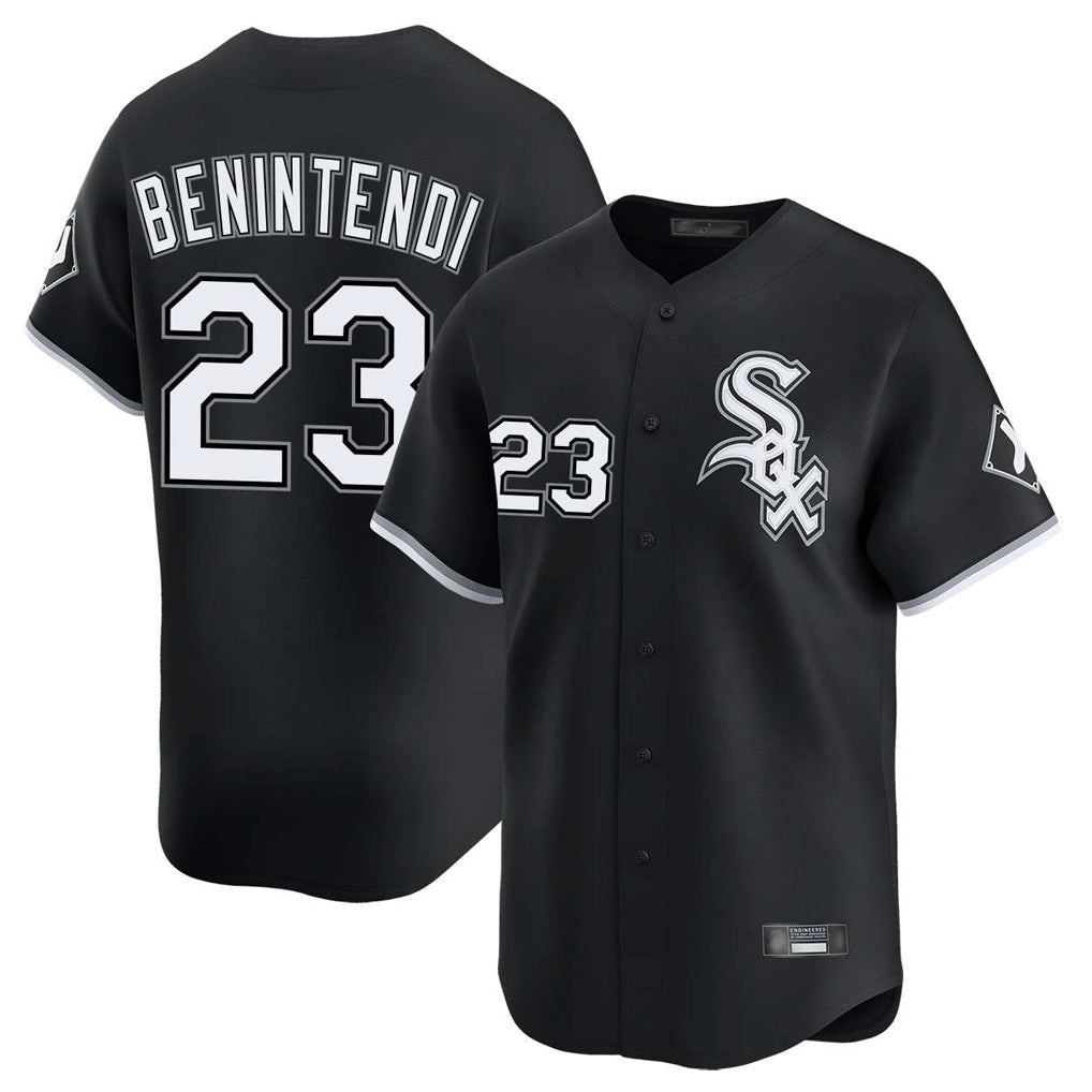 STECN C.White Sox #23 Andrew Benintendi Player Black Home Game Stitched Jerseys