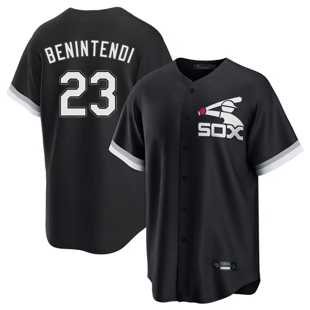 STECN C.White Sox #23 Andrew Benintendi Player Black Spring Training Game Stitched Jerseys