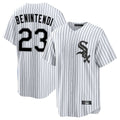 STECN C.White Sox #23 Andrew Benintendi Player White Stripe Home Game Stitched Jerseys