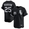 STECN C.White Sox #25 Andrew Vaughn Player Black Limited Home Stitched Jerseys