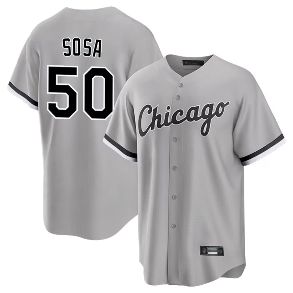 STECN C.White Sox #50 Lenyn Sosa Player Gray Home Game Stitched Jerseys