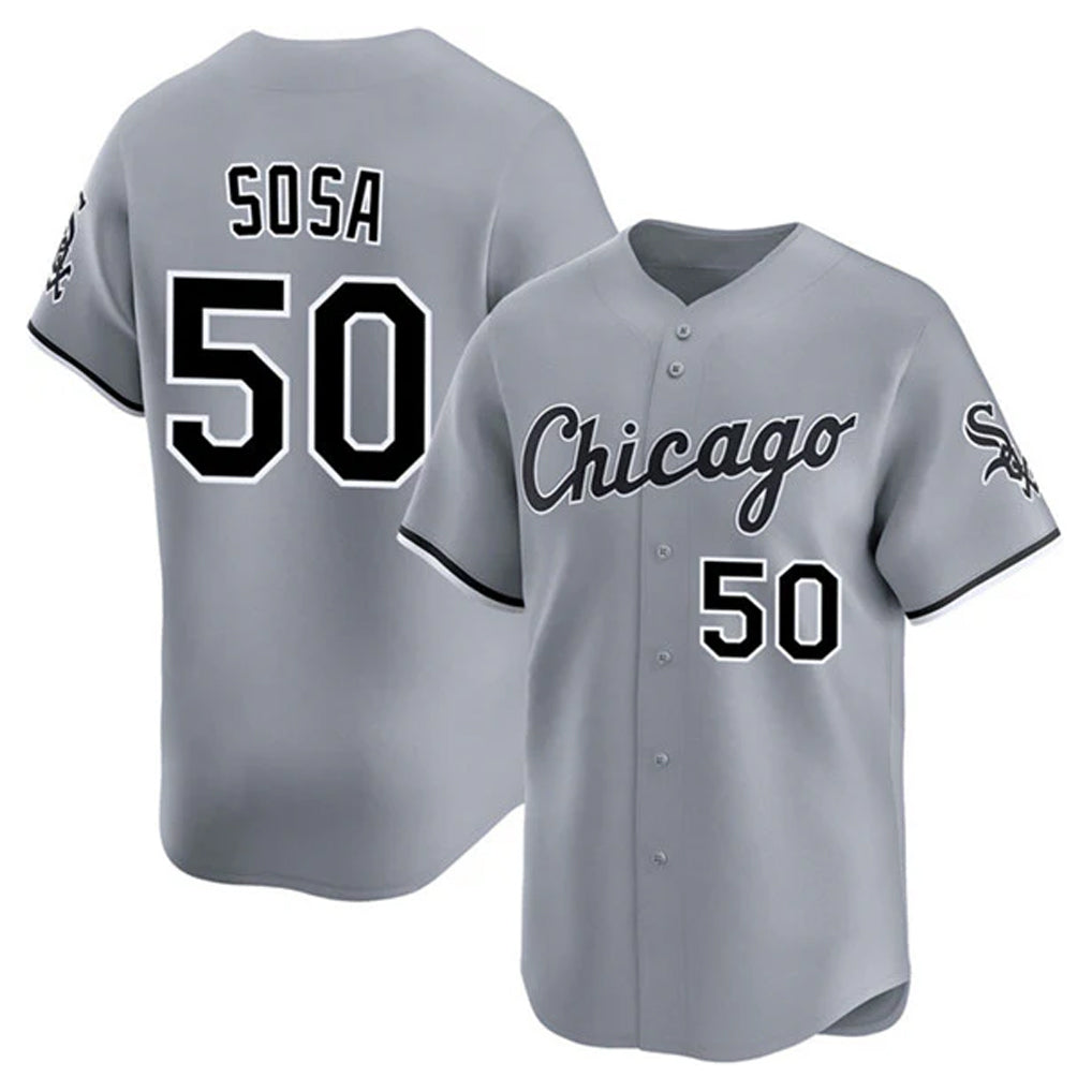 STECN C.White Sox #50 Lenyn Sosa Player Gray Road Limited Home Stitched Jerseys