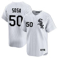 STECN C.White Sox #50 Lenyn Sosa Player White Stripe Limited Home Stitched Jerseys