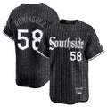 STECN C.White Sox #58 Seranthony Dom¡§anguez Player Black City Connect Limited Home Stitched Jerseys