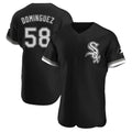 STECN C.White Sox #58 Seranthony Dom¡§anguez Player Black Limited Elite Home Stitched Jerseys