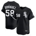 STECN C.White Sox #58 Seranthony Dom¡§anguez Player Black Limited Home Stitched Jerseys