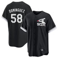STECN C.White Sox #58 Seranthony Dom¡§anguez Player Black Spring Training Game Stitched Jerseys