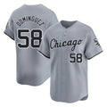 STECN C.White Sox #58 Seranthony Dom¡§anguez Player Gray Road Limited Home Stitched Jerseys