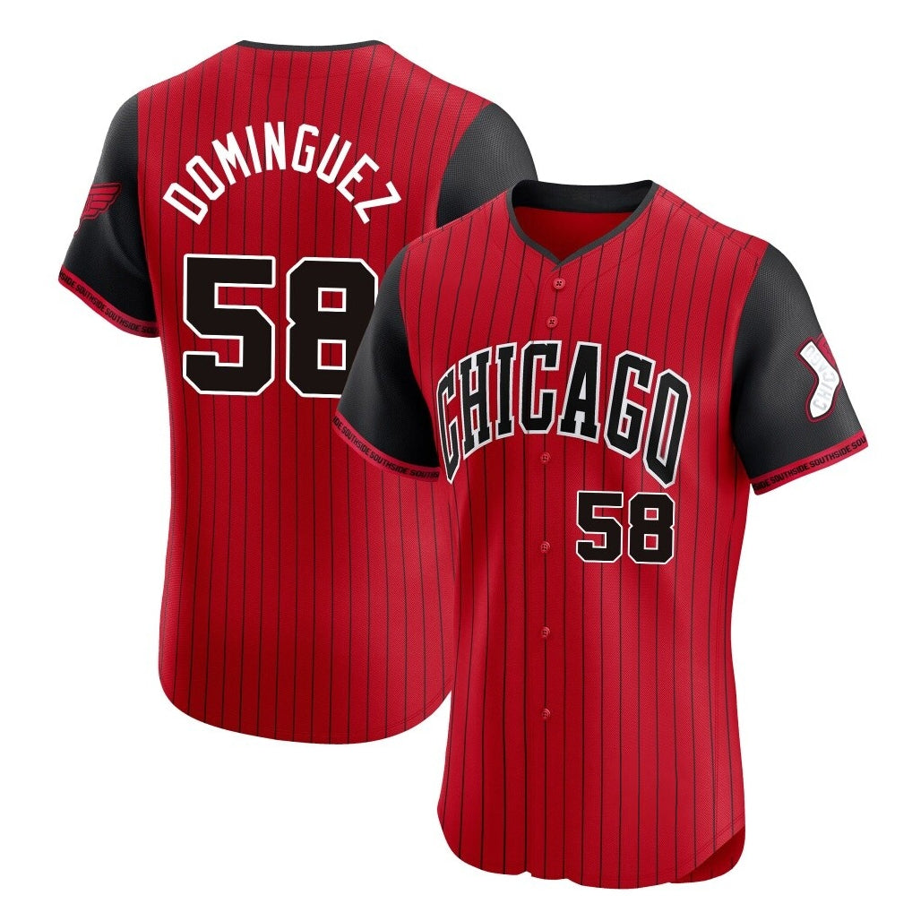 STECN C.White Sox #58 Seranthony Dom¡§anguez Player Red City Connect Limited Elite Home Stitched Jerseys