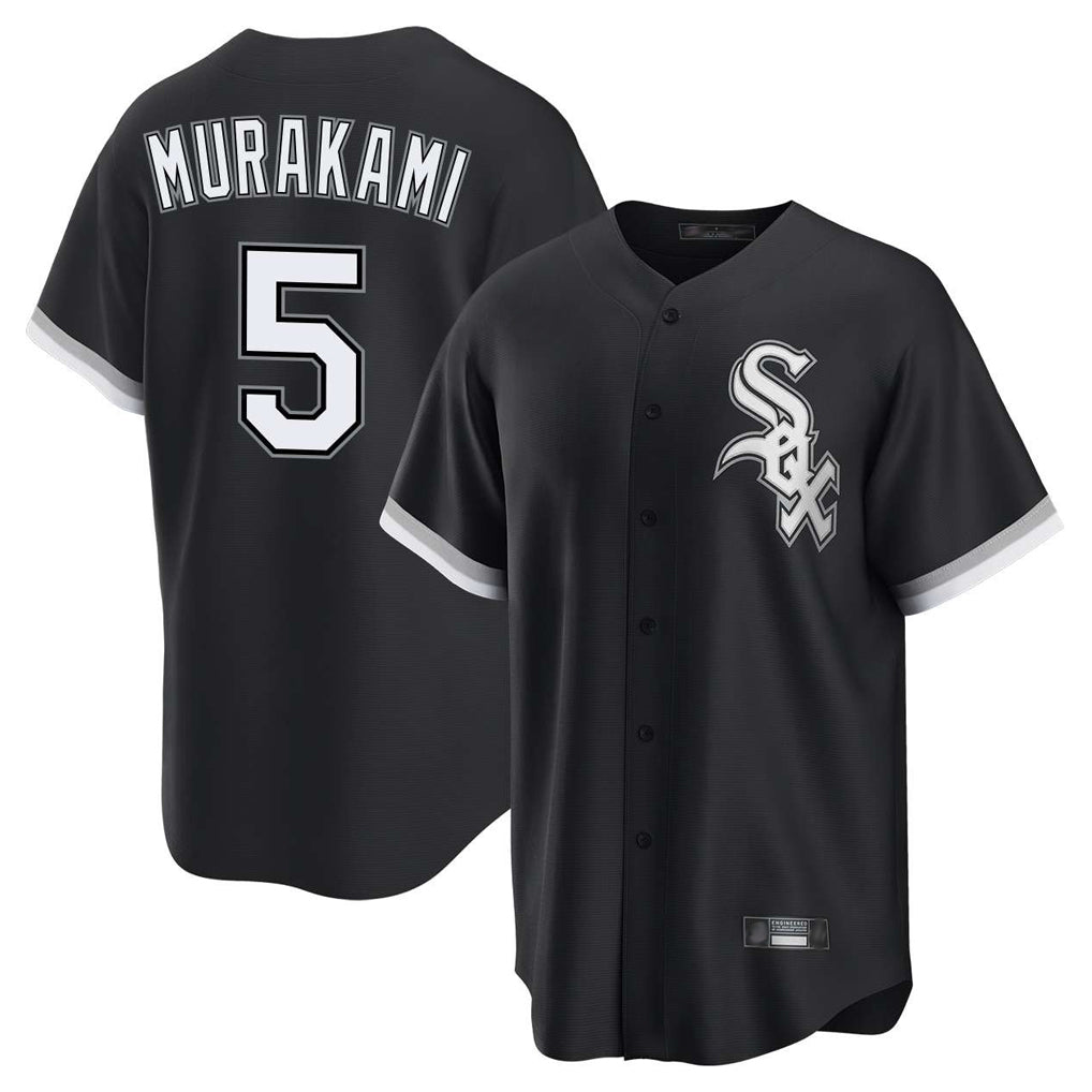 STECN C.White Sox #5 Munetaka Murakami Player Black Home Game Stitched Jerseys