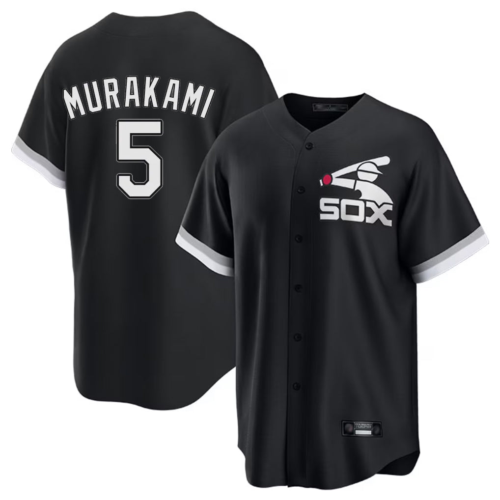 STECN C.White Sox #5 Munetaka Murakami Player Black Spring Training Game Stitched Jerseys