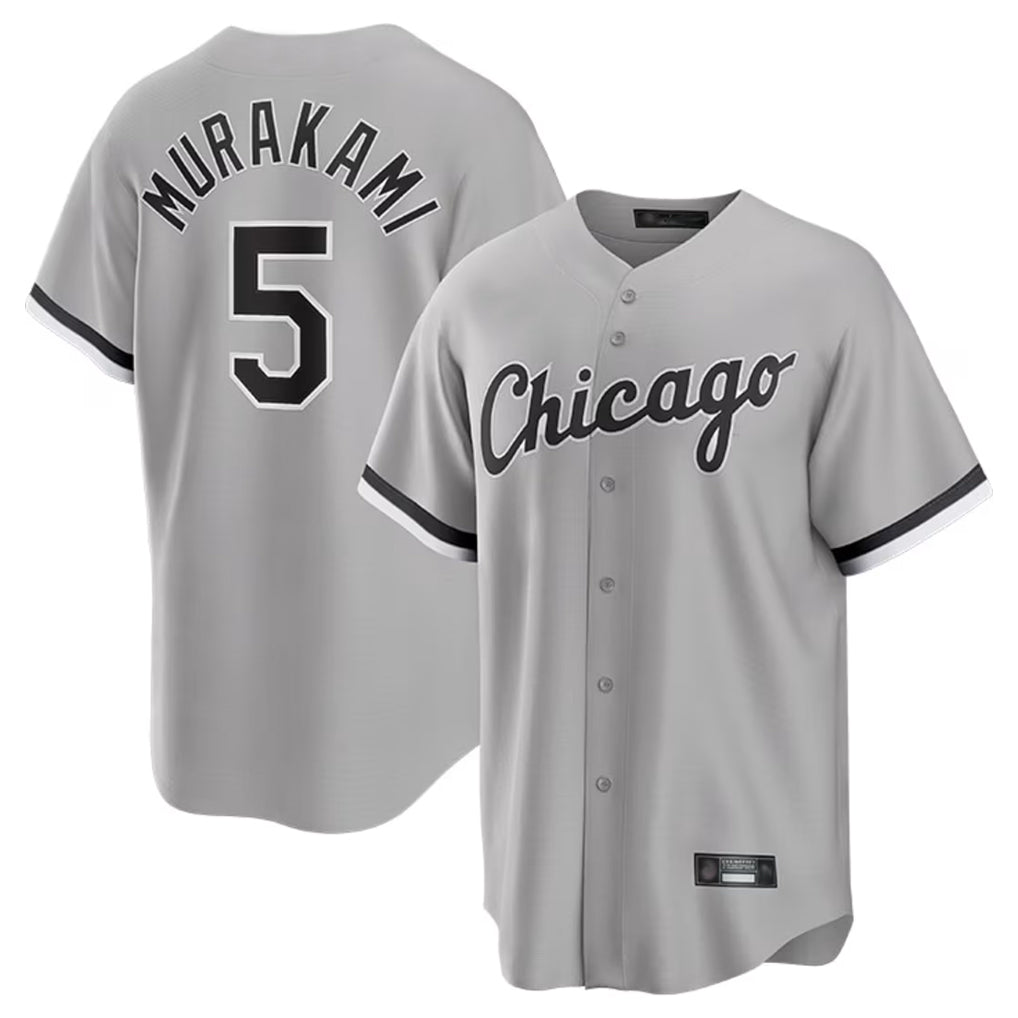 STECN C.White Sox #5 Munetaka Murakami Player Gray Home Game Stitched Jerseys