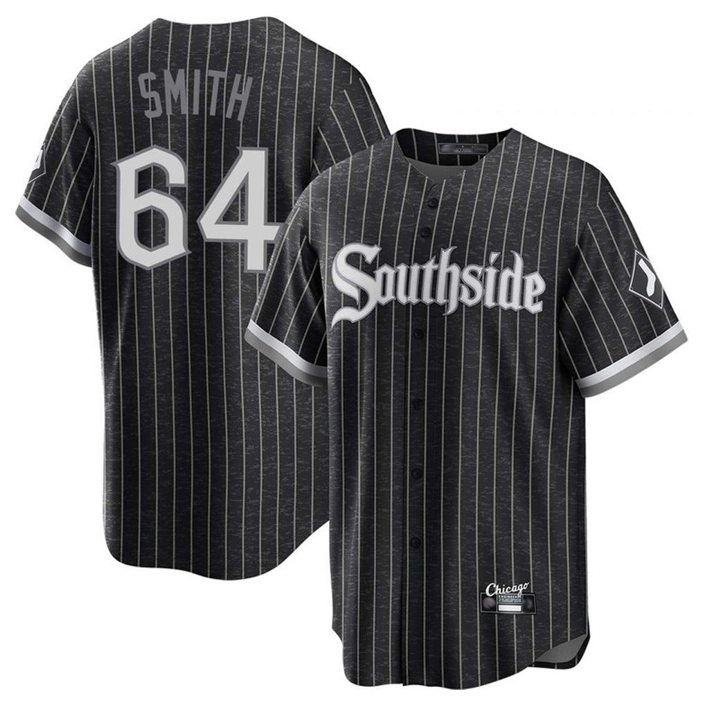 STECN C.White Sox #64 Shane Smith Player Black City Connect Home Game Stitched Jerseys