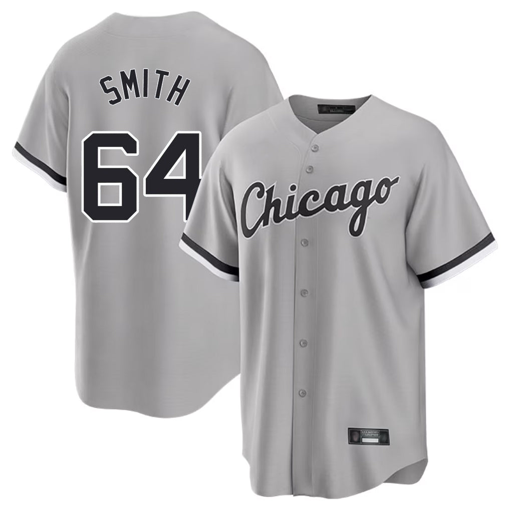 STECN C.White Sox #64 Shane Smith Player Gray Home Game Stitched Jerseys