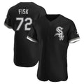 STECN C.White Sox #72 Carlton Fisk Player Black Limited Elite Home Stitched Jerseys