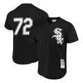 STECN C.White Sox #72 Carlton Fisk Player Black Mitchell & Ness Cooperstown Collection Mesh Game Stitched Jerseys