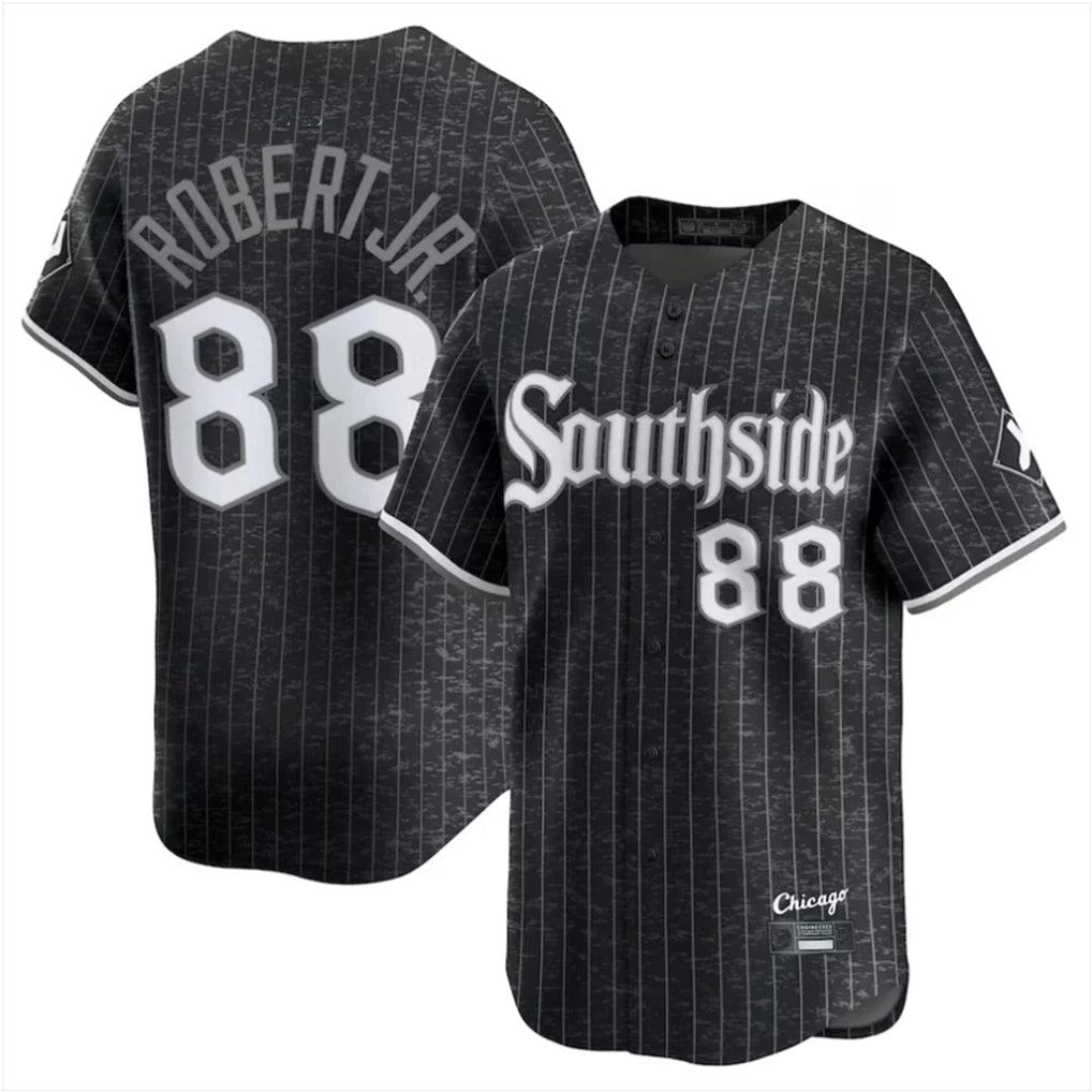 STECN C.White Sox #88 Luis Robert Jr Player Black City Connect Limited Home Stitched Jerseys