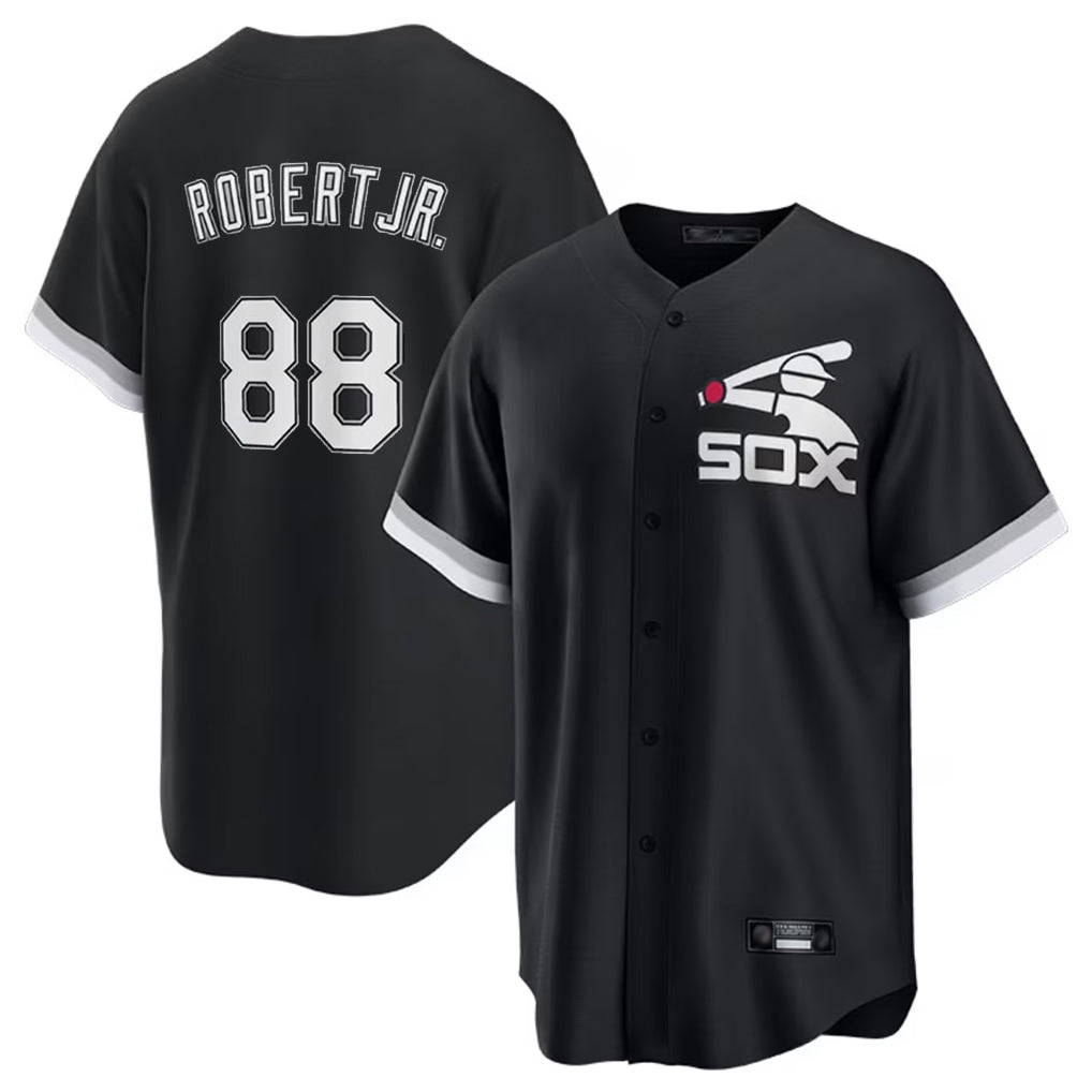 STECN C.White Sox #88 Luis Robert Jr Player Black Spring Training Game Stitched Jerseys