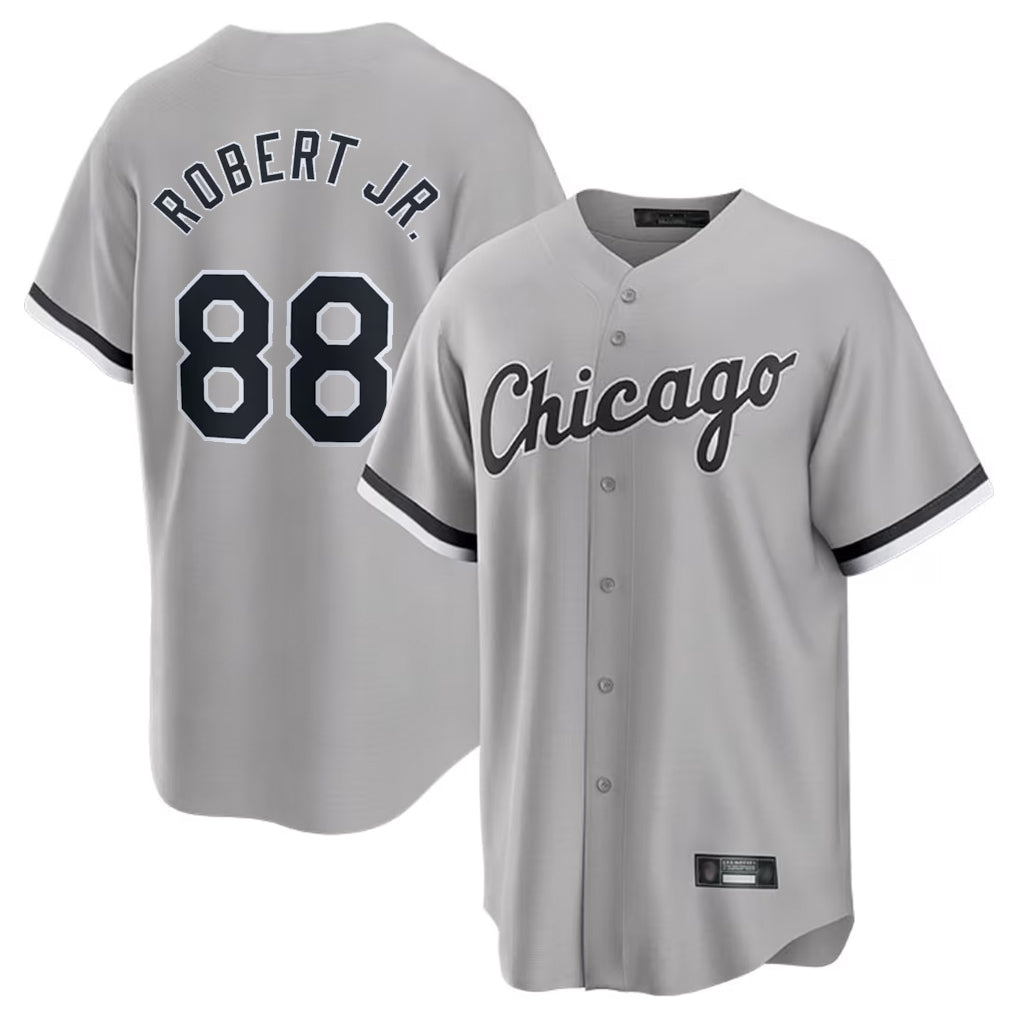 STECN C.White Sox #88 Luis Robert Jr Player Gray Home Game Stitched Jerseys