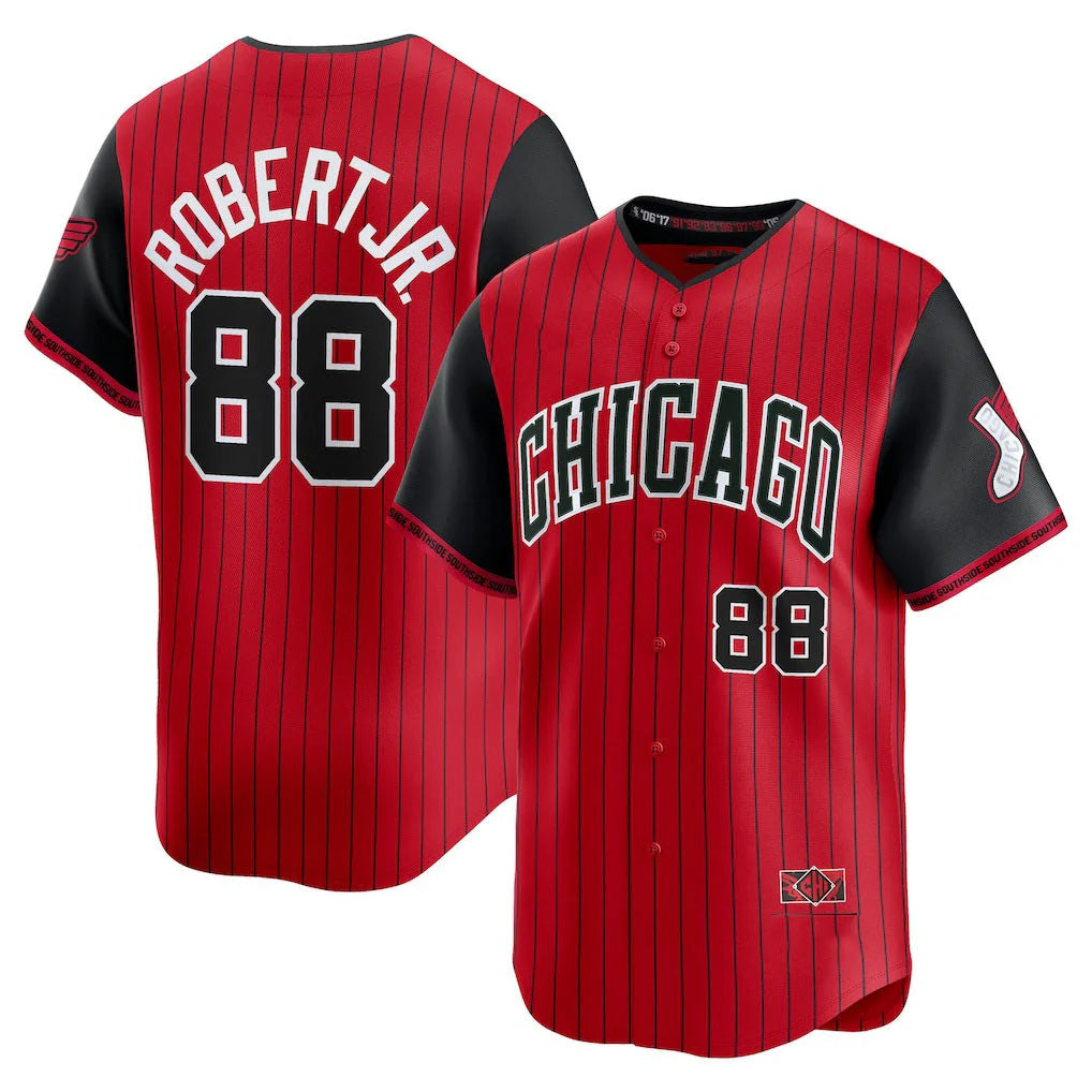 STECN C.White Sox #88 Luis Robert Jr Player Red City Connect Limited Home Stitched Jerseys