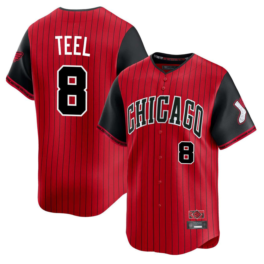 STECN C.White Sox #8 Kyle Teel Player Red City Connect Limited Home Stitched Jerseys