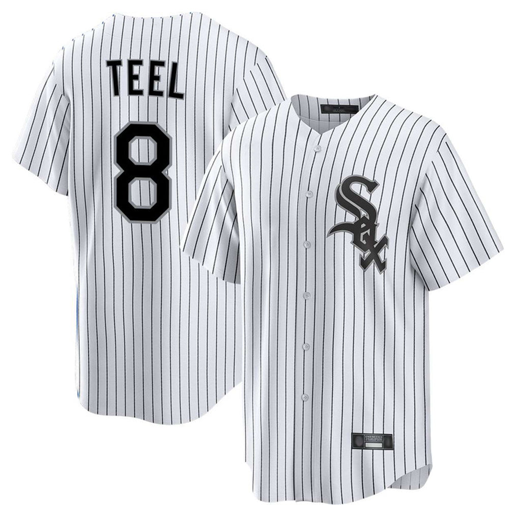 STECN C.White Sox #8 Kyle Teel Player White Stripe Home Game Stitched Jerseys