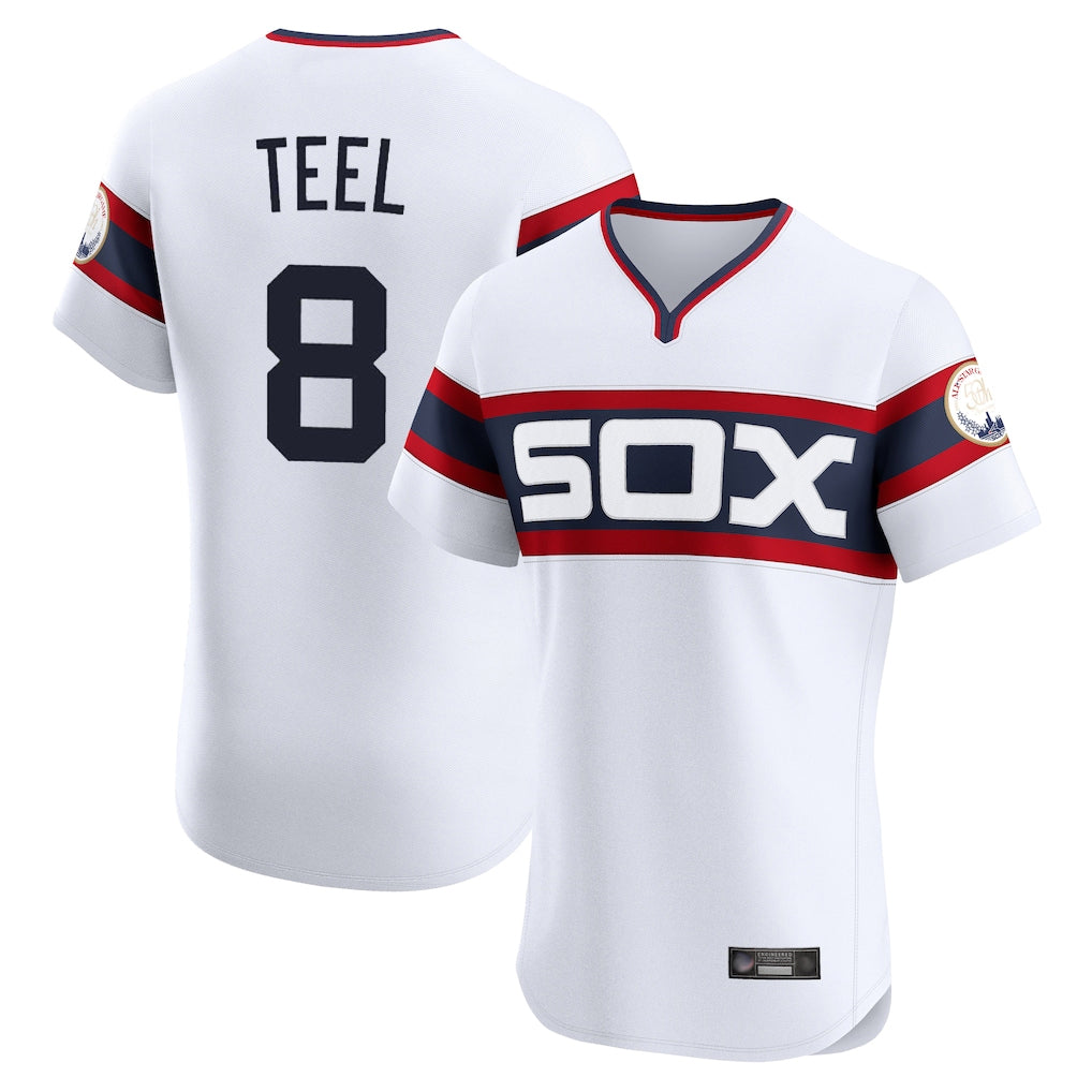 STECN C.White Sox #8 Kyle Teel Player White T-shirt Limited Elite Home Stitched Jerseys