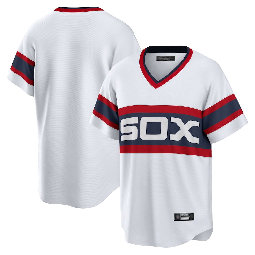STECN C.White Sox ## White Sox Blank Player White T-shirt Home Game Stitched Jerseys