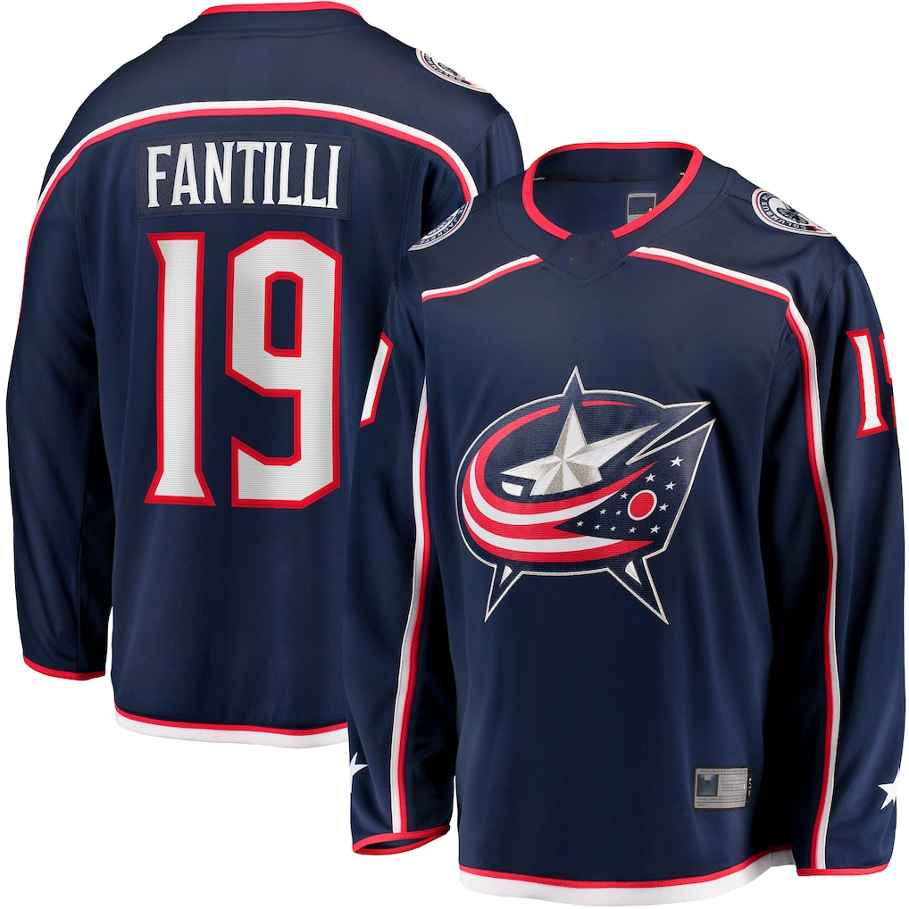 STECN CB.Jackets #19 Adam Fantilli Navy Home Premium Jersey