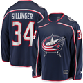 STECN CB.Jackets #38 Boone Jenner Navy Home Captain Patch Breakaway Player Jersey