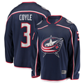 STECN CB.Jackets #3 Charlie Coyle Navy Home Breakaway Jersey