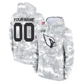 STECN Custom A.Cardinals Arctic Camo Salute to Service Limited Hoodie Any Name & Numbers Stitched Jerseys
