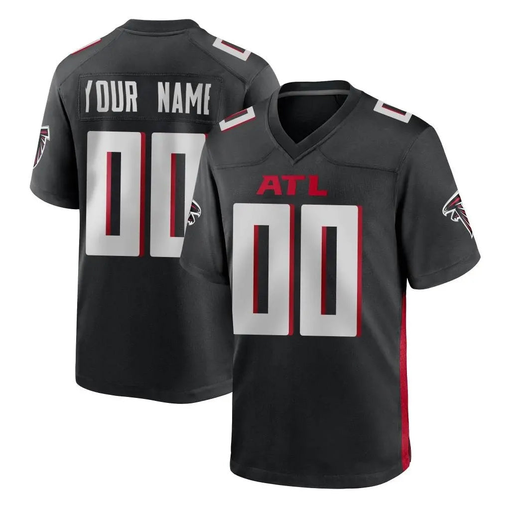 STECN Custom A.Falcons Black Home Game Any Name & Numbers Stitched Jerseys