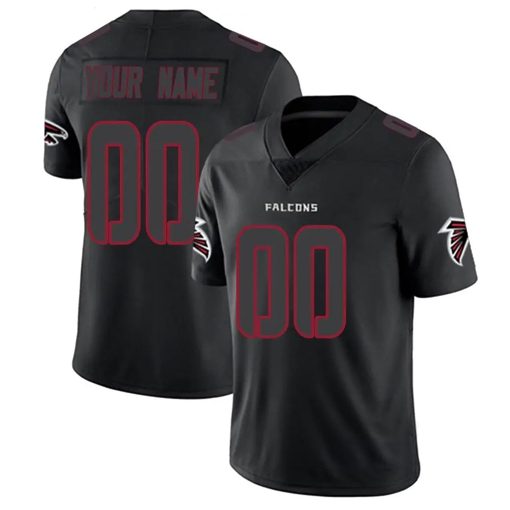 STECN Custom A.Falcons Black Limited Elite Home Game Any Name & Numbers Stitched Jerseys