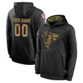 STECN Custom A.Falcons Black Salute to Service Fleece Hoodie Any Name & Numbers Stitched Jerseys